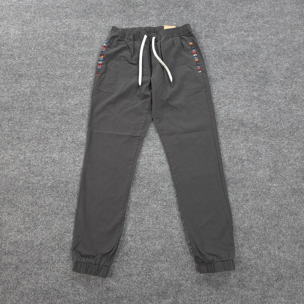 WOWIE Pants Mens Small Gray Rambler Jogger Stretch Twill Elastic Waist Casual